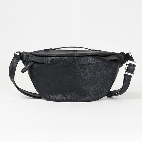 Riñonera de Hombre Piel Negro Asher