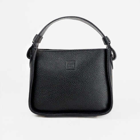 Bolso de mano de piel para mujer Pandorín negro