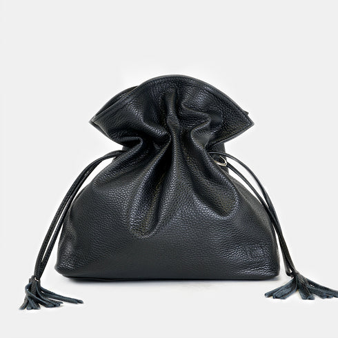Bolso de bandolera de piel para mujer Acacias Negro