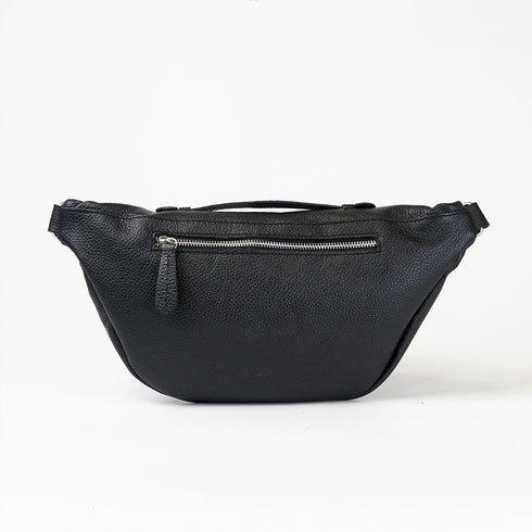 Riñonera de Hombre Piel Negro Asher