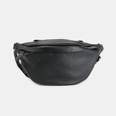 Riñonera de Hombre Piel Negro Asher