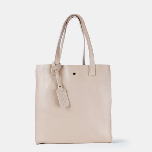 Bolso tote de piel liso de mujer nude Stella