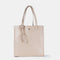 Bolso tote de piel liso de mujer nude Stella