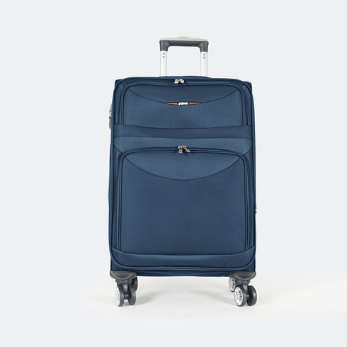 Maleta de viaje blanda extensible 56cm/66cm/76cm/86cm, 10kg/15kg/20kg/23kg, de tela poliéster Pissa Azul