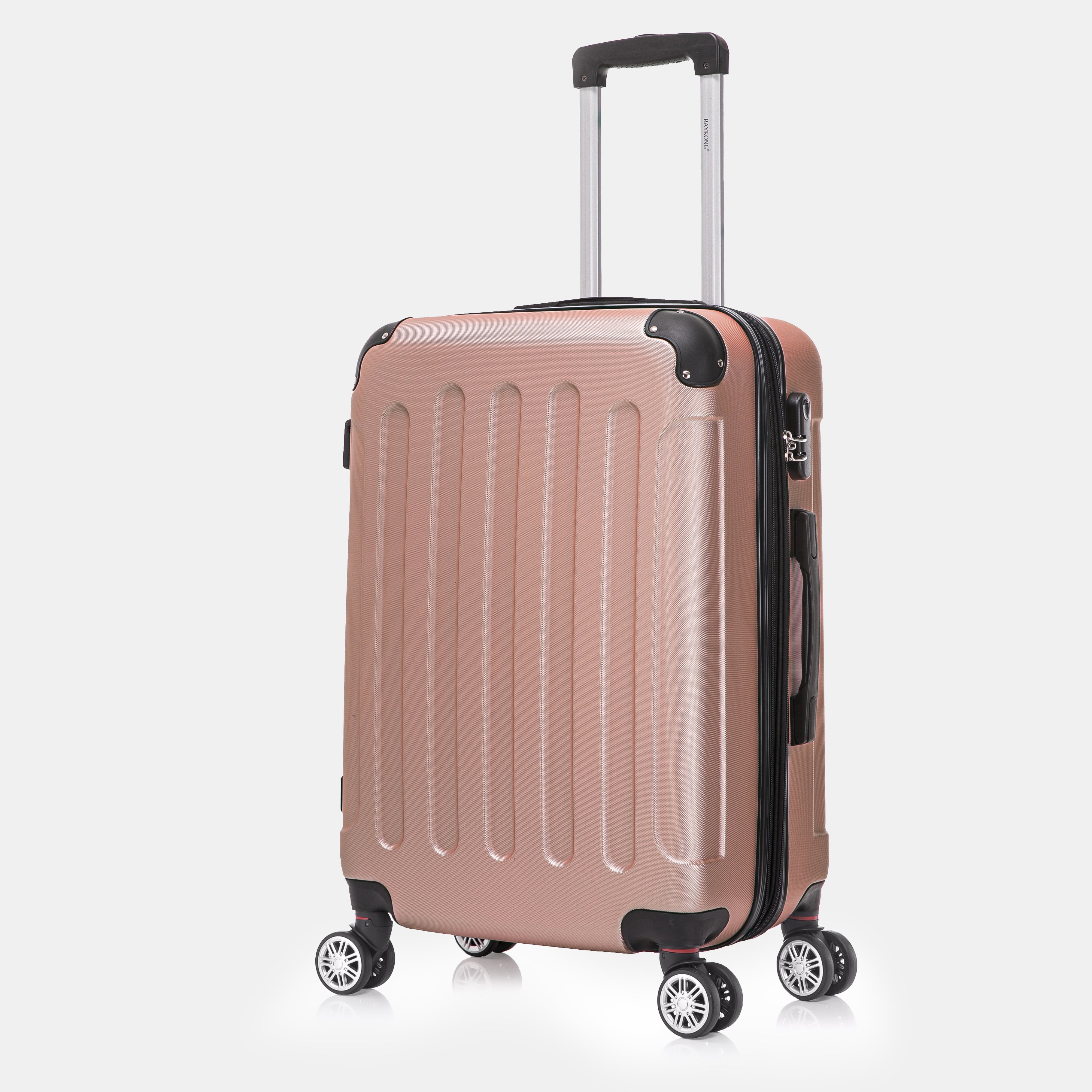 Maleta de viaje extensible mediana M-66cm-23kg, maleta de viaje barata, de  ABS rosa dorada – 1990s